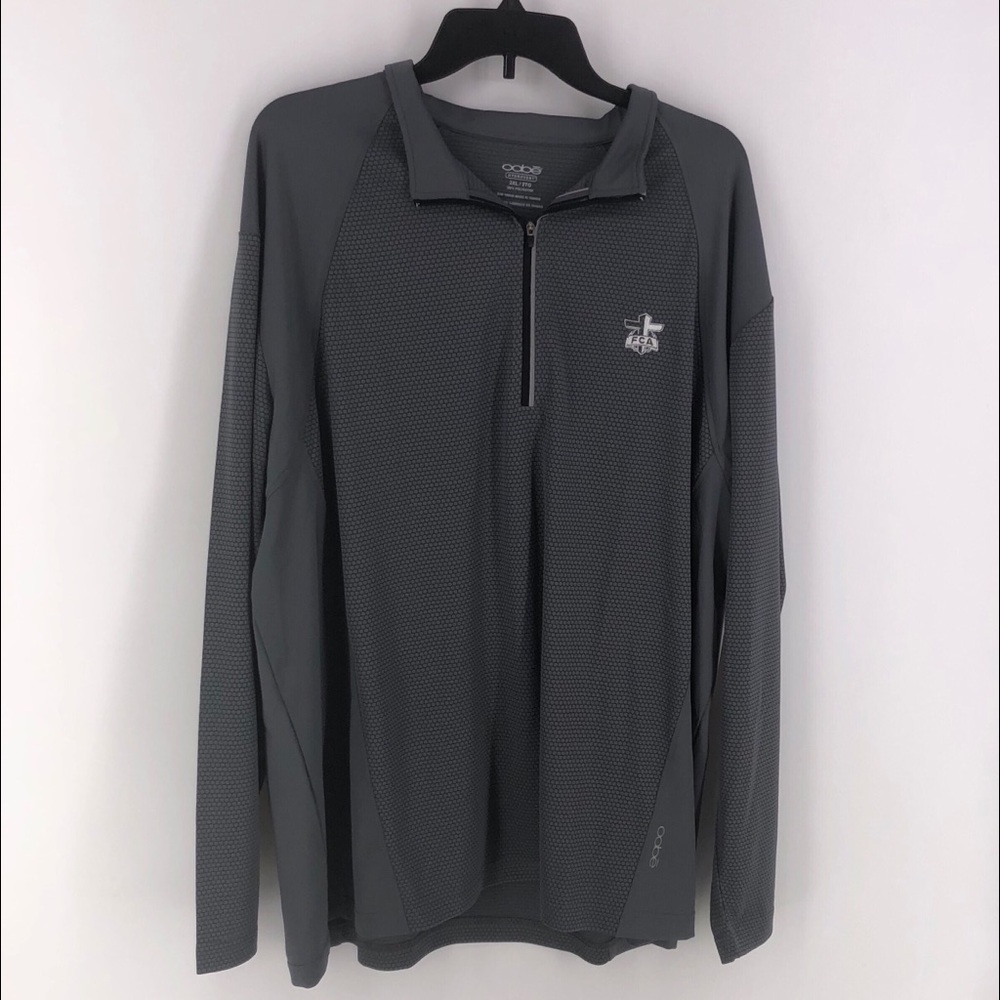 Men’s OOBE 1/4 zip Impulse Charcoal Gray Shirt 2XL